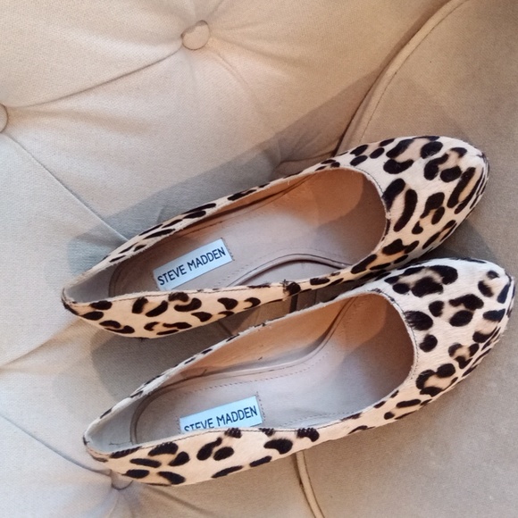 NEW Steve Madden Platform Fur Animal Print  Pumps - Picture 5 of 8